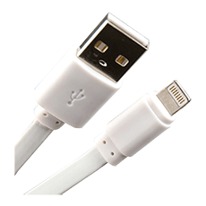 Кабель USB Type-A M - Apple Lightning M белый 1м плоский Dialog CI-0310F White