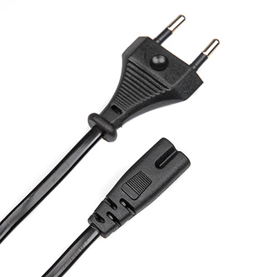 Электрический кабель Евровилка M - IEC C7 (Евроразъем) чёрный 1,5м CP-0115 Black main photo