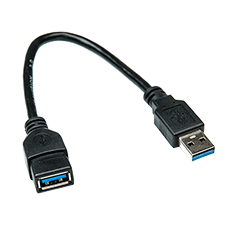 USB 3.0 extension cable 0.15m Dialog CU-0702 Black