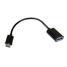 Кабель OTG USB Type-C M - USB Type-A F v2.0 чёрный, 15см Dialog CU-1201 Black