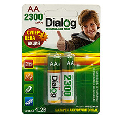 NiMH rechargeable AA batteries Dialog HR6/2300-2B