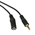 Audio cable extender minijack 3.5mm M-F CA-0230 Black