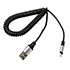 Spiral cable USB - Apple lightning 1.7m CI-0317S Black