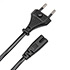 Электрический кабель Евровилка M - IEC C7 (Евроразъем) чёрный 1,5м CP-0115 Black