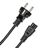 Электрический кабель Schuko M прямой - IEC C5 M, чёрный, 1,5м CP-0215 Black