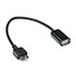 Кабель OTG Micro USB Type B v3.0 - USB Type A v2.0 чёрный, 10см CU-1001 Black