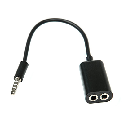 Audio splitter 3.5mm 15 cm CA-0001 black main photo