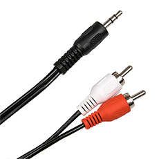 Аудиокабель minijack M 3.5 мм - 2x RCA M чёрный 3м Dialog CA-0730 Black