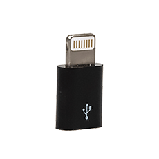 Переходник Micro USB Type-B F - Apple Lightning M чёрный Dialog CI-0001 Black