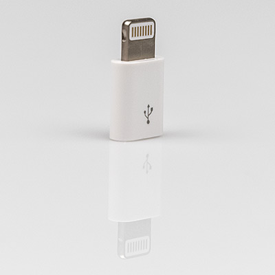 Переходник Micro USB Type-B F - Apple Lightning M белый CI-0001 White main photo
