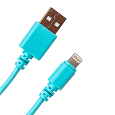 Кабель USB Type-A M - Apple Lightning M голубой 1м Dialog CI-0310 Blue