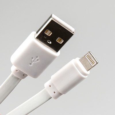 Кабель USB Type-A M - Apple Lightning M белый 1м плоский CI-0310F White main photo