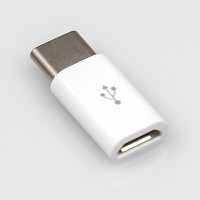 Переходник Micro USB Type B F - USB Type-C M v2.0 белый CU-0001 White main photo