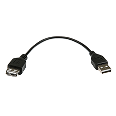 Удлинитель USB Type-A F - USB Type-A M v2.0 чёрный, 15см Dialog CU-0102 Black