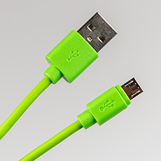 Кабель USB Type-A M - Micro USB Type-B M v2.0 зелёный, 1м Dialog CU-0310 Green