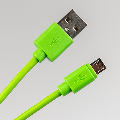 Кабель USB Type-A M - Micro USB Type-B M v2.0 зелёный, 1м CU-0310 Green main photo