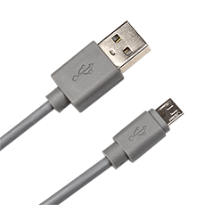 Кабель USB Type-A M - Micro USB Type-B M v2.0 серый, 1м Dialog CU-0310 Grey