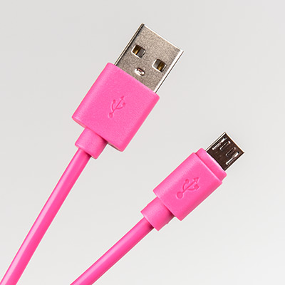 Кабель USB Type-A M - Micro USB Type-B M v2.0 розовый, 1м CU-0310 Pink main photo