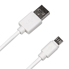 Кабель USB Type-A M - Micro USB Type-B M v2.0 белый, 1м Dialog CU-0310 White
