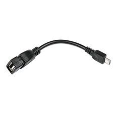Кабель OTG Micro USB Type-B M - USB Type-A F v2.0 чёрный, 10см Dialog CU-0401 Black