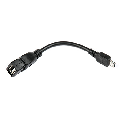 Кабель OTG Micro USB Type-B M - USB Type-A F v2.0 чёрный, 10см CU-0401 Black main photo