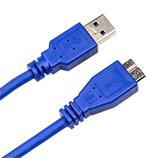 Кабель USB Type-A M - Micro USB Type-B v3.0 синий, 1м. Dialog CU-0610 Blue