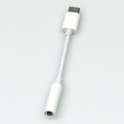 Переходник USB Type-C M - minijack F 3.5 мм белый 9 см CU-1301 White main photo