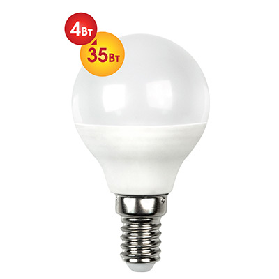 LED lamp G45-E14-4W-3000K main photo