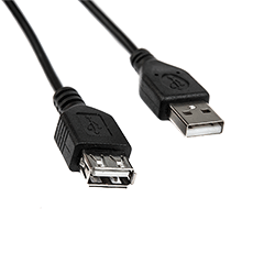 Удлинитель USB Type-A F - USB Type-A M v2.0 чёрный, 1.8м Dialog HC-A2018