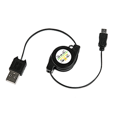 Кабель USB Type-A M - Micro USB Type-B M v2.0 чёрный, рулетка, 80см Dialog HC-A5608