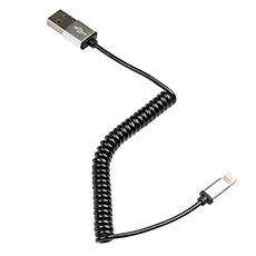 Spiral cable USB - Apple lightning 90cm Dialog HC-A6510