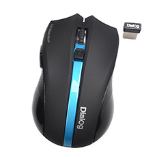 Wireless mouse Dialog MROK-12U Black-Blue