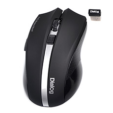 Wireless mouse Dialog MROK-12U Black-Silver