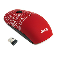 Wireless mouse Dialog MROK-13U Red