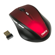 Wireless mouse Dialog MROK-17U Red