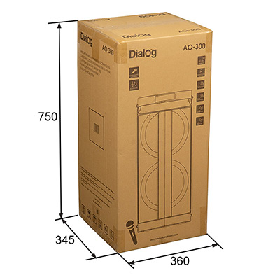 Габаритные размеры розничной упаковки AO-300