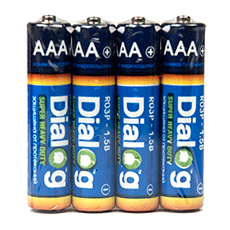 Солевые батарейки ААА Dialog R03P-4S